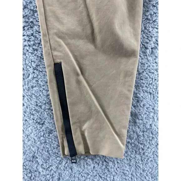 Anthropologie Cartonnier Size 6 Charlie Trouser Tapered Khaki‎ Zip at Ankles - Picture 3 of 10